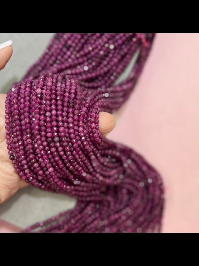 Рубин грань 3,5мм нить 38см