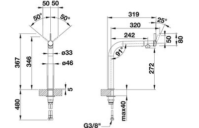 Смеситель Blanco Vonda, 518435