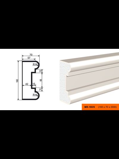 Фасадный молдинг из пенополистирола с покрытием LEPNINAPLAST (Лепнинапласт)  МВ-160/6