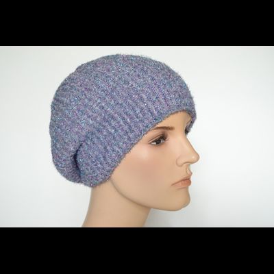 Голубой вязаный берет Vizio Италия 1079 В