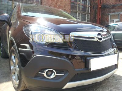 Защита радиатора Opel Mokka 2012- black верх
