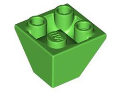 Slope, Inverted 45 2 x 2 Double Convex, Bright Green (3676 / 6438779)