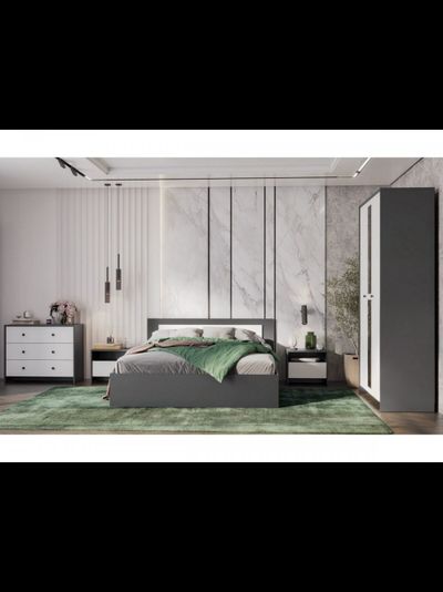 Дольче комплект мебели для спальни Графит/Белый