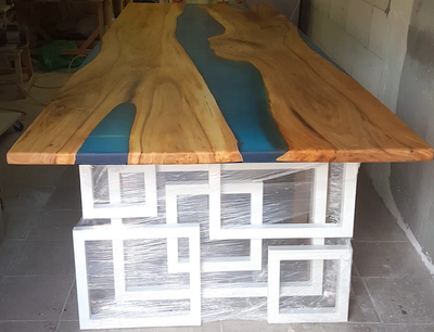 слэб, стол река, карагач, дуб, мебель на заказ, стол из слэба, мебель для ресторана, столешница спил