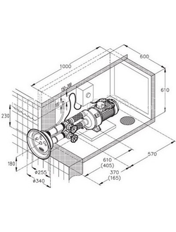 Противоток встраиваемый Jet-Swim (Pahlen) 1200 54 куб.м/ч