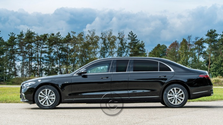 Luxury class stretched and discreetly armored limousine &quot;SENATOR&quot; based on Mercedes-Benz S680L V223 4Matic Guard in VPAM VR10, 2022 year.