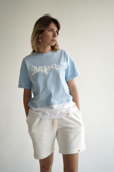 ЖЕНСКАЯ ФУТБОЛКА ГОЛУБАЯ "ДАРИ"