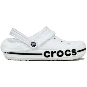 CROCS BAYABAND CLOG УТЕПЛЕННЫЕ БЕЛЫЕ (МЕХ СНИМАЕТСЯ)