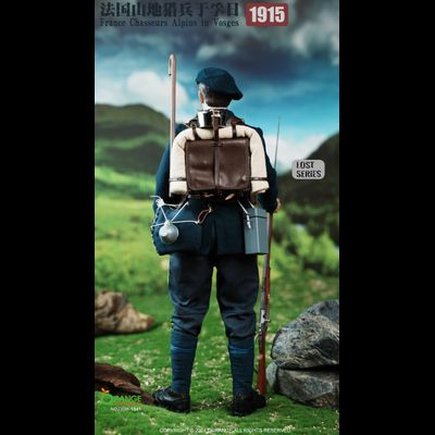 Французский альпийский стрелок 1915 г - Коллекционная ФИГУРКА 1/6 France Chasseurs Alpins in Vosges 1915 (QOM-1041) - QORANGE QOTOYS