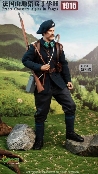 Французский альпийский стрелок 1915 г - Коллекционная ФИГУРКА 1/6 France Chasseurs Alpins in Vosges 1915 (QOM-1041) - QORANGE QOTOYS