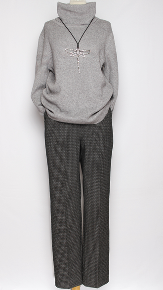 Свитер  хомут "ГЛАДКИЙ ВОРОТ"  бежевый, молочный, чёрный, серый, морская волна, коралл р.46-52