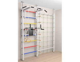 Шведская стенка пол потолок с турником, брусьями, детскими навесными и ...