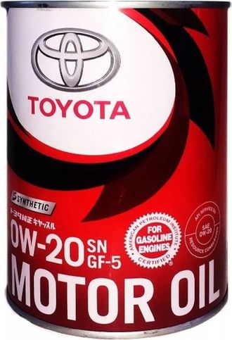 Масло моторное TOYOTA MOTOR OIL SN 0W20 1л