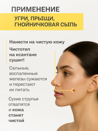 Экстракт чистотела на ксантановой камеди с мумиё 100 гр.