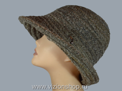 Шляпа бежевая с полями зимняя фото