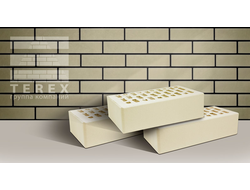 Кирпич облицовочный дюна гладкий с утолщенной стенкой 20мм щелевой 1NF 250х120х65мм М175 Terex