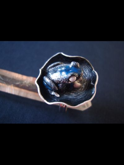 Мистическое кольцо с лягушкой "Лунная принцесса"