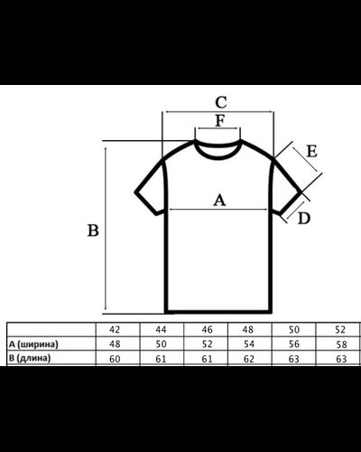 Футболка женская прямого кроя (индиго)