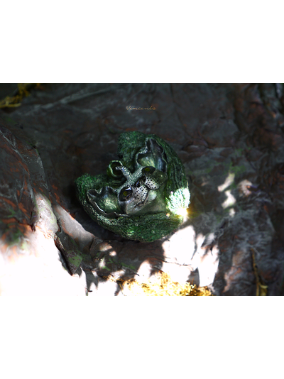 Сказочная брошь "Лесной КотоРог" в виде фэнтезийного кота-единорога из рода Лесных Хранителей