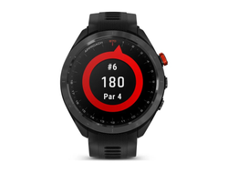 Умные часы Garmin Approach S70 - 47 мм черно-красный керамический безель с черным силиконовым ремешком (010-02746-02)