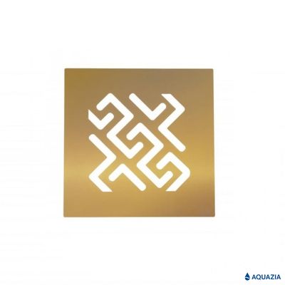 Трап водосток PLATZ Antik 100х100 Боковой выпуск (Золото)