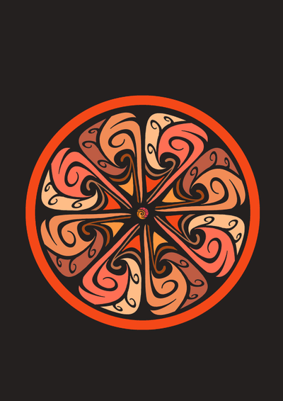 Пара постеров «Апельсин оранжевый»  и «Апельсин розовый»   из коллекции  «Половинки».