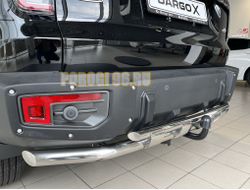 Защита заднего бампера двойная с перемычками d60/42 для Haval Dargo X 2023-