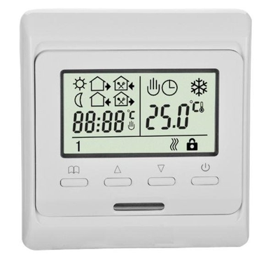 Терморегулятор E51 Wi-Fi, белый, 2 датчика, 16А