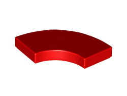 Tile, Round Corner 2 x 2 Macaroni, Red (27925 / 6310198)