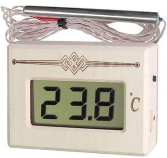 Высокотемпературный термометр для бани ТЭС в корпусе из липы с герметичным датчиком