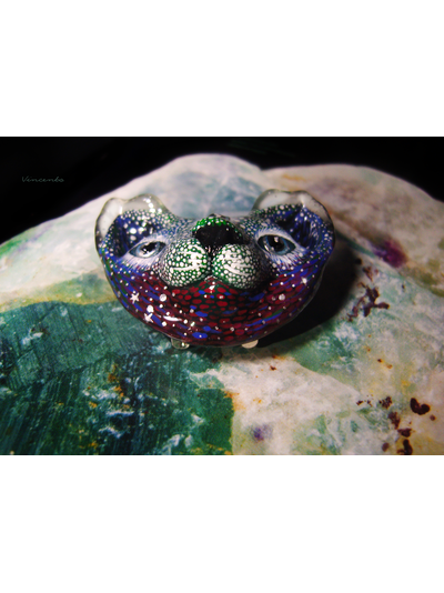 "Всевидящий Муркотик - звёздный путешественник", необычная брошь в стиле фэнтези