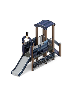 «Паровозик» (серо-синий) ДИК 1.03.5.01-14 H=750 игровой комплекс