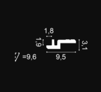 Карниз C394 Steps - 9,5*3,1*200см