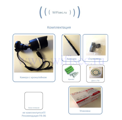 Уличная WiFi/LAN телекамера, Full HD 2MP (-30) (CamHi )