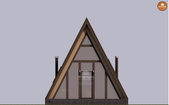 Дом шалаш. Проект треугольного a frame дома. Проект №175