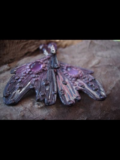 Волшебные серьги с аметистом "Крылышки Причудливой Феи"