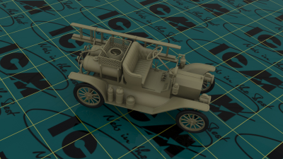 Сборная модель: (ICM 24004) Американский пожарный автомобиль Model T 1914 Firetruck