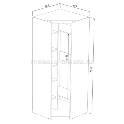 Шкаф Арья угловой