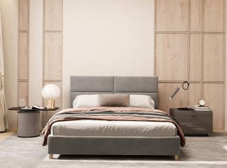 Двуспальная кровать Kvadro 180 на 200 (Серый)