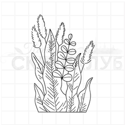 Штамп с арбузами и лесенкой