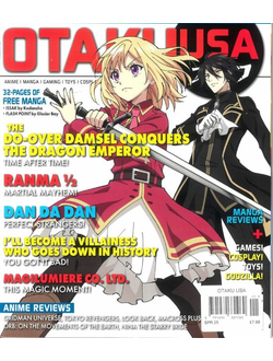 Otaku USA Magazine Spring 2025 The Do-Over Damsel Conquers the Dragon Emperor Cover, intpressshop