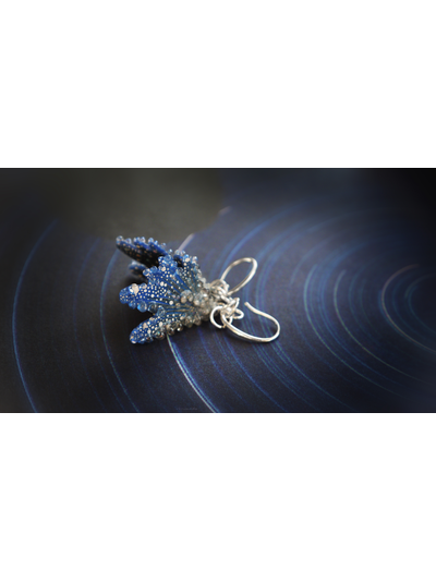 Серьги в виде крылышек русалки "Брызги звёздных волн"