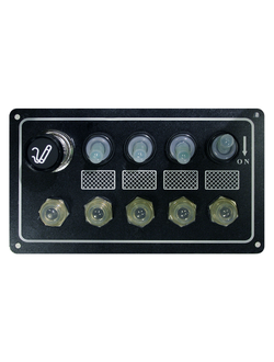 Панель выключателей, 4 тумблера, 5 предохранителей, прикуриватель