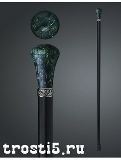 синяя трость в виде набалдашника