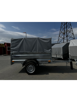 Прицеп «Спутник PRO» (1900x1200x480) увеличенный борт, оцинкованная рама, с силовым подрамником