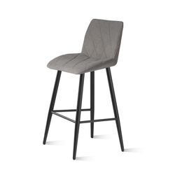 ОМЕГА БАРНАЯ Стул, Сиденье, Текстиль LEONARDO 14 серый/каркас черный