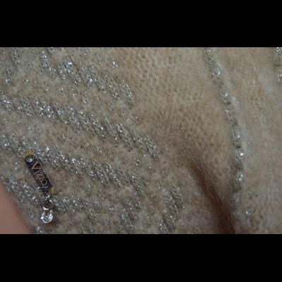 Бежевый теплый зимний берет Vizio Италия 5854