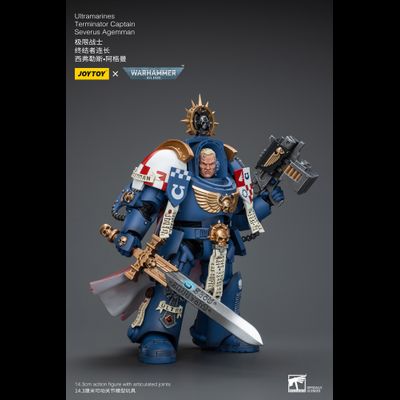 Капитан-терминатор Ультрамаринов (Warhammer 40k) - КОЛЛЕКЦИОННАЯ ФИГУРКА 1/18 Ultramarines Terminator Captain Severus Agemman (JT9916) - JOYTOY
