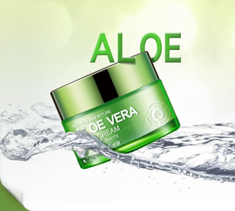 Омолаживающий крем для лица ALOE VERA с гиалуроновой кислотой, 50 г