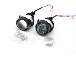 Светодиодные билед модули Aozoom A5+ Bi-Led 2020, 2.5 дюйма, 35w, 9-16v, крепление гайкой или на шпильки, драйвер встроенный (комплект, 2шт)